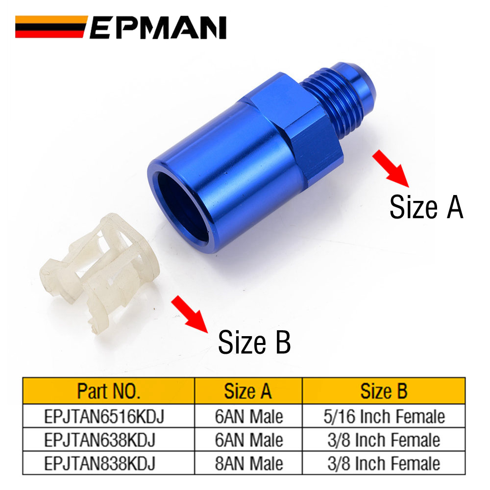 EPMAN Aluminum AN To Female Quick Connect 6AN Or 8AN Male To 3 8 Or 5